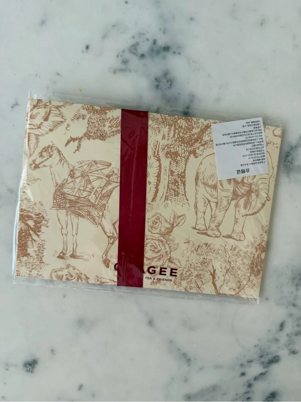 Brand New CHAGEE collectible Red Floral Scarf - Rose Print
